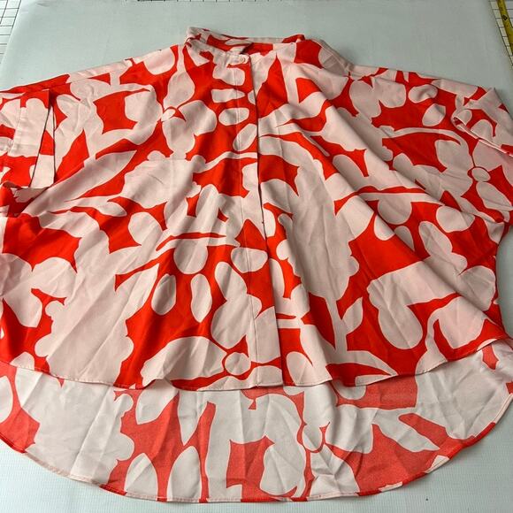 Nordstrom by Cristina Martinez Button Down Blouse Short Sleeve Women 2X - Picture 8 of 10